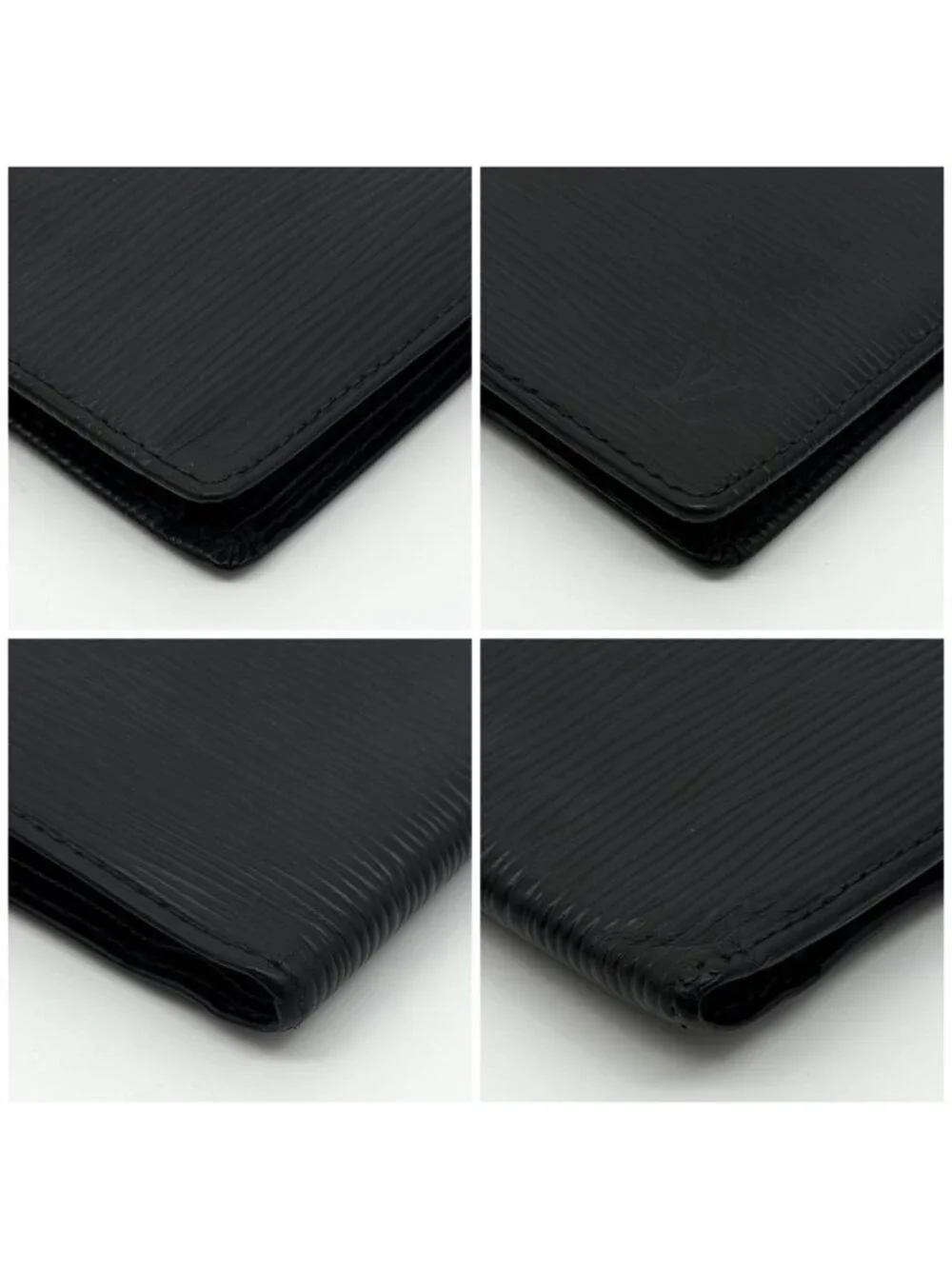 Louis Vuitton Portefeuille Marco Epi Black Leather Compact Wallet